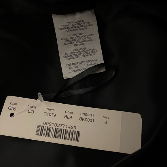 New J Crew Collection stretch leather pencil skirt - Picture 2 of 7